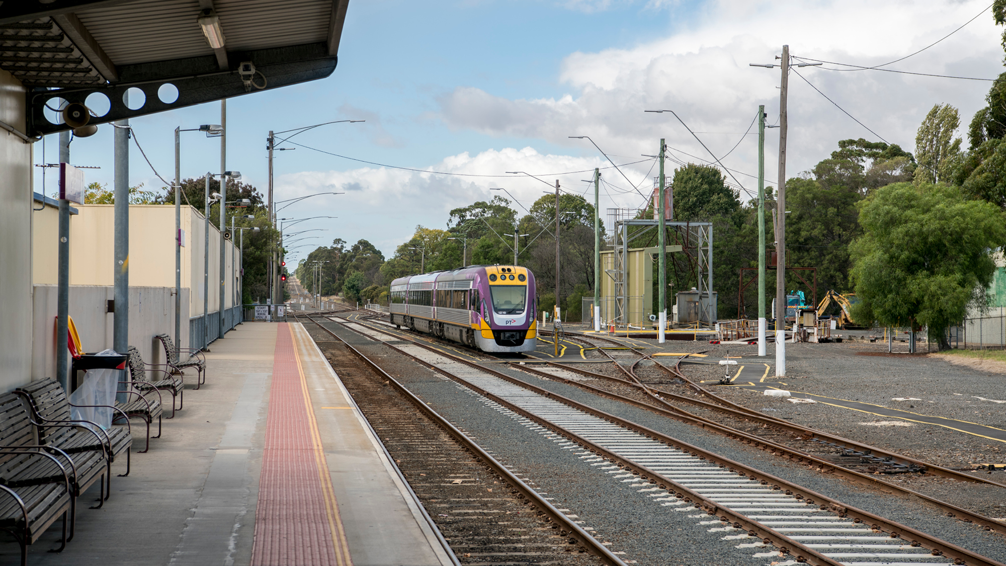 Train station and platform, Victoria, Australia