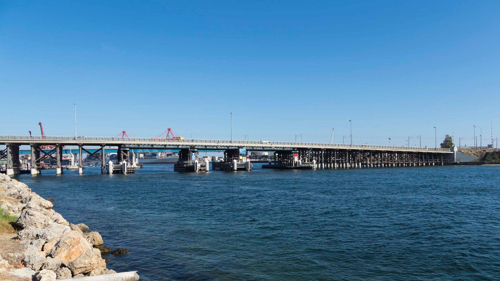 Fremantle traffic bridge over the Swan River Perth