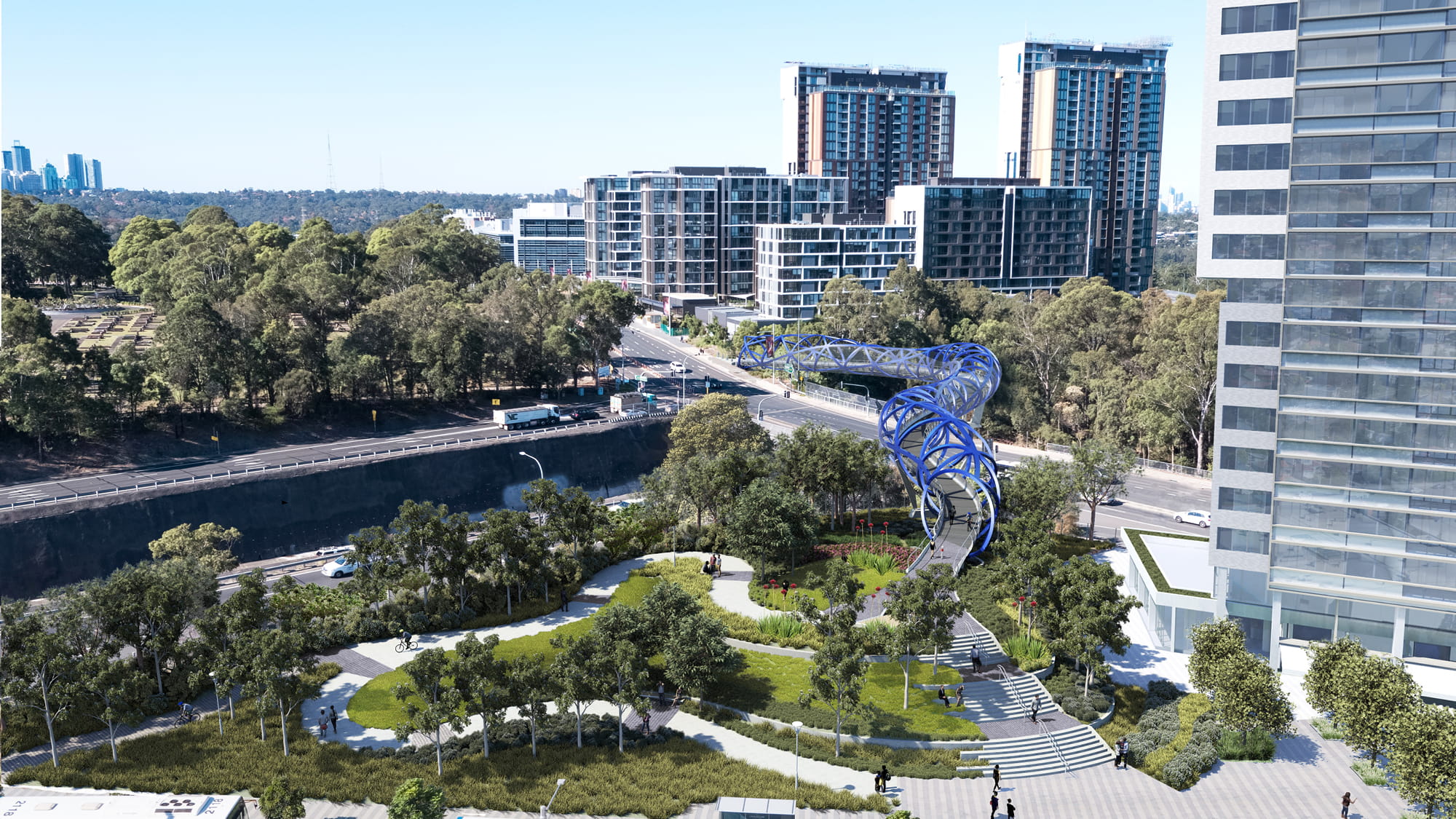 Lachlans Line Bridge is a striking new pedestrian and cycle bridge 