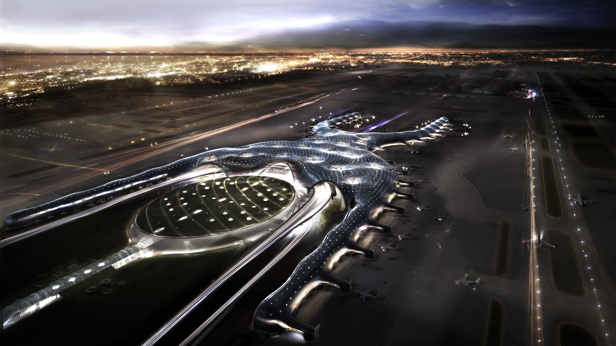 Rendering of Mexico City New International Airport