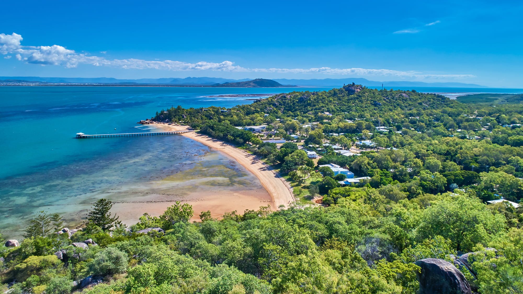 View over the tree tops of Magnetic Island, Australia