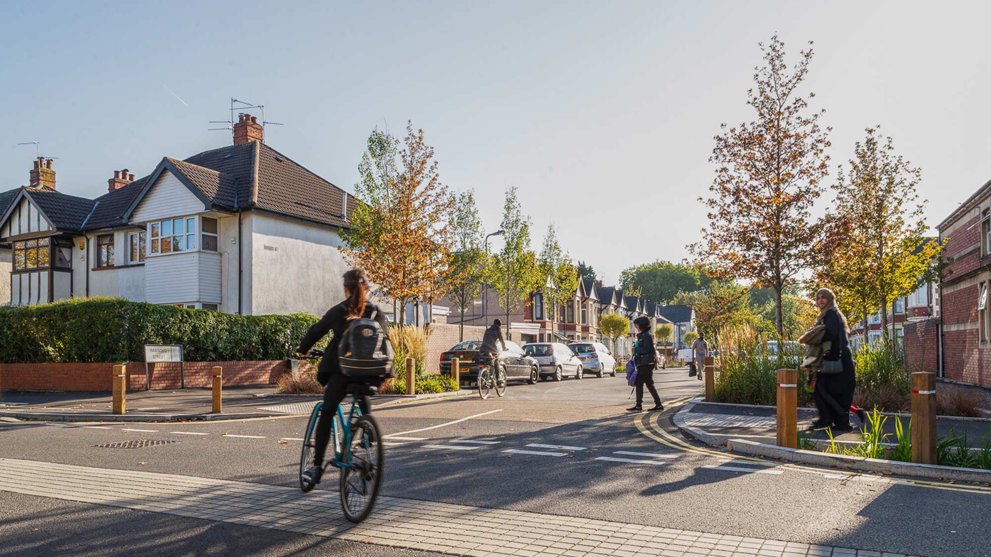 Greener Grangetown woman biking 