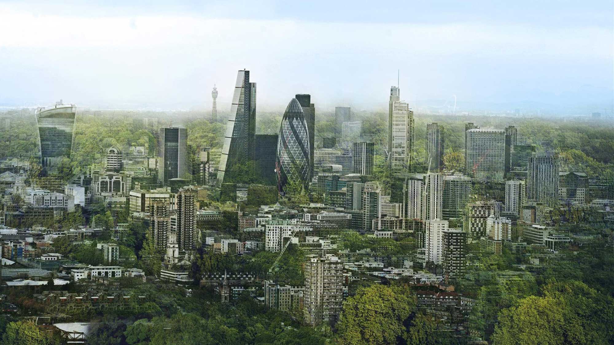 Artist's impression of a greener London. Creidt: Arup.