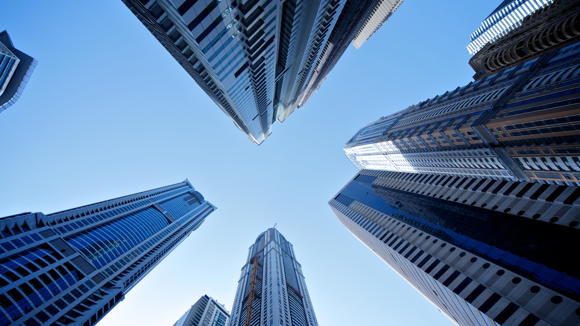 Skyscrapers in a city