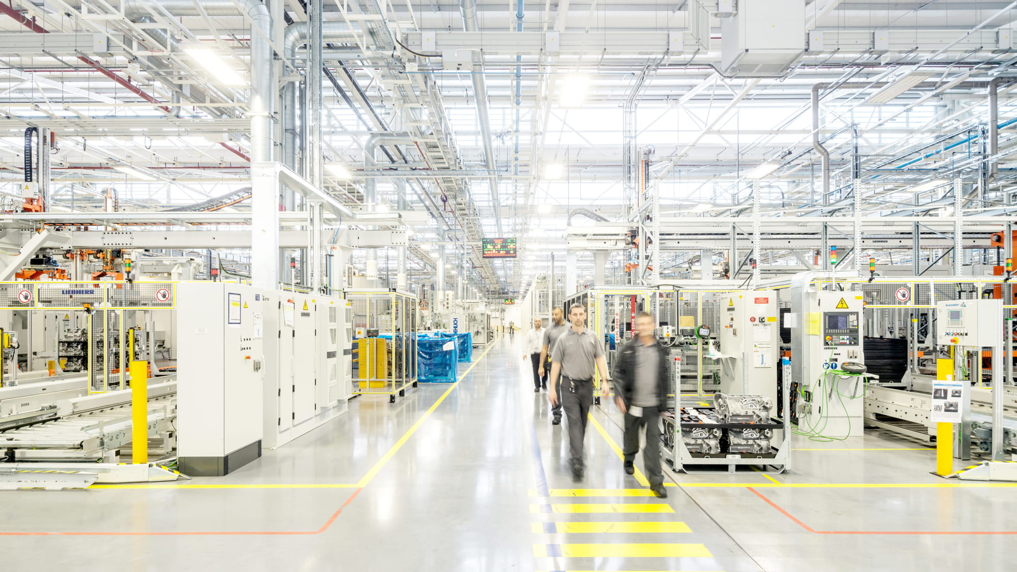 Staff in a manufacturing facility