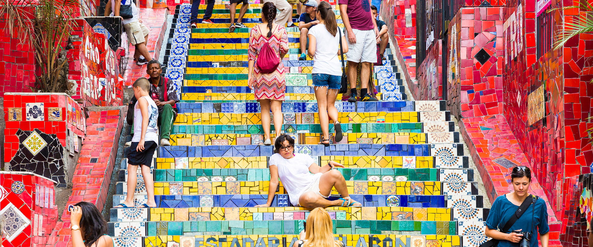 Selaron stairway in Rio de Janeiro, Brazil