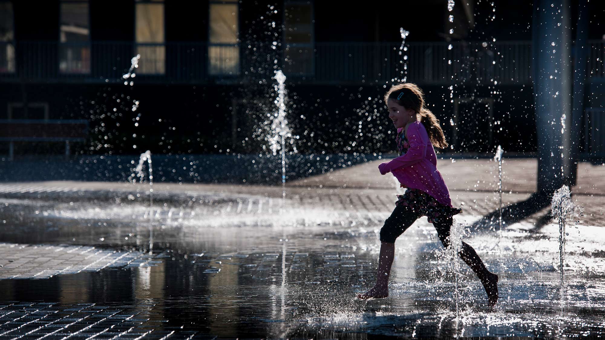 Child in town centre