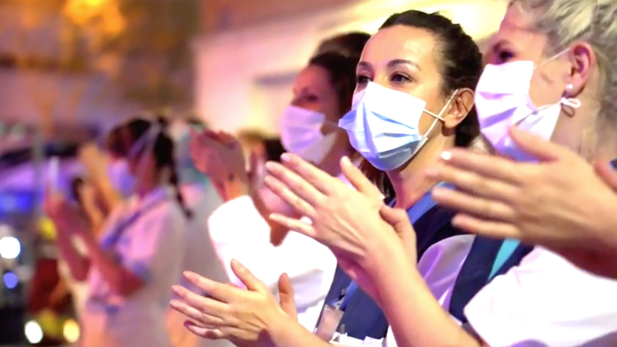 Nurses clapping