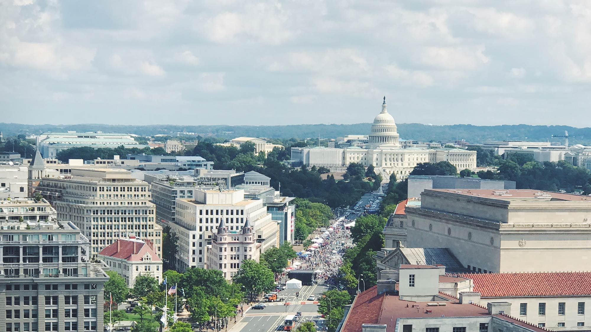 Washington DC view of the Capitol