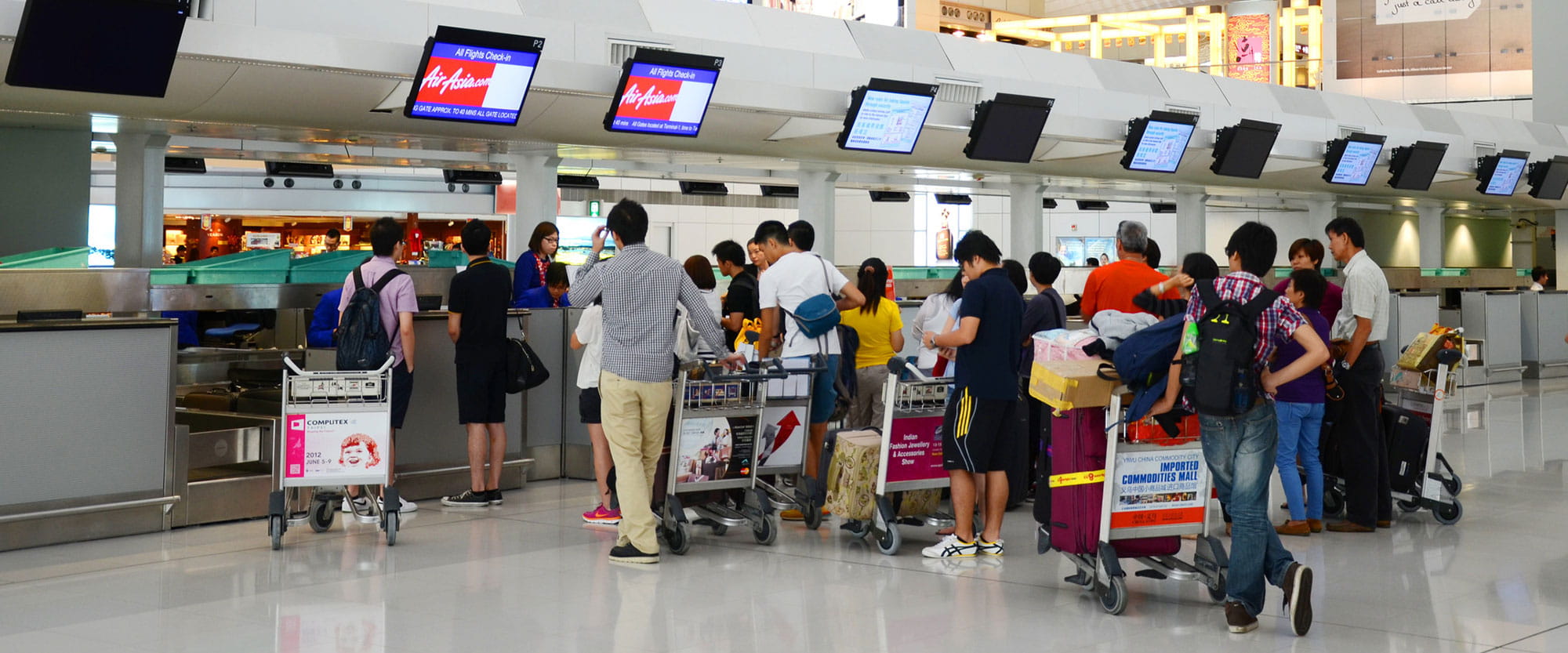 Check-in at Sky Plaza 2, Hong Kong International Airport