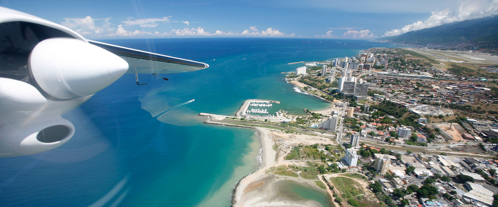 Airial view of Venezuela Caracas coast