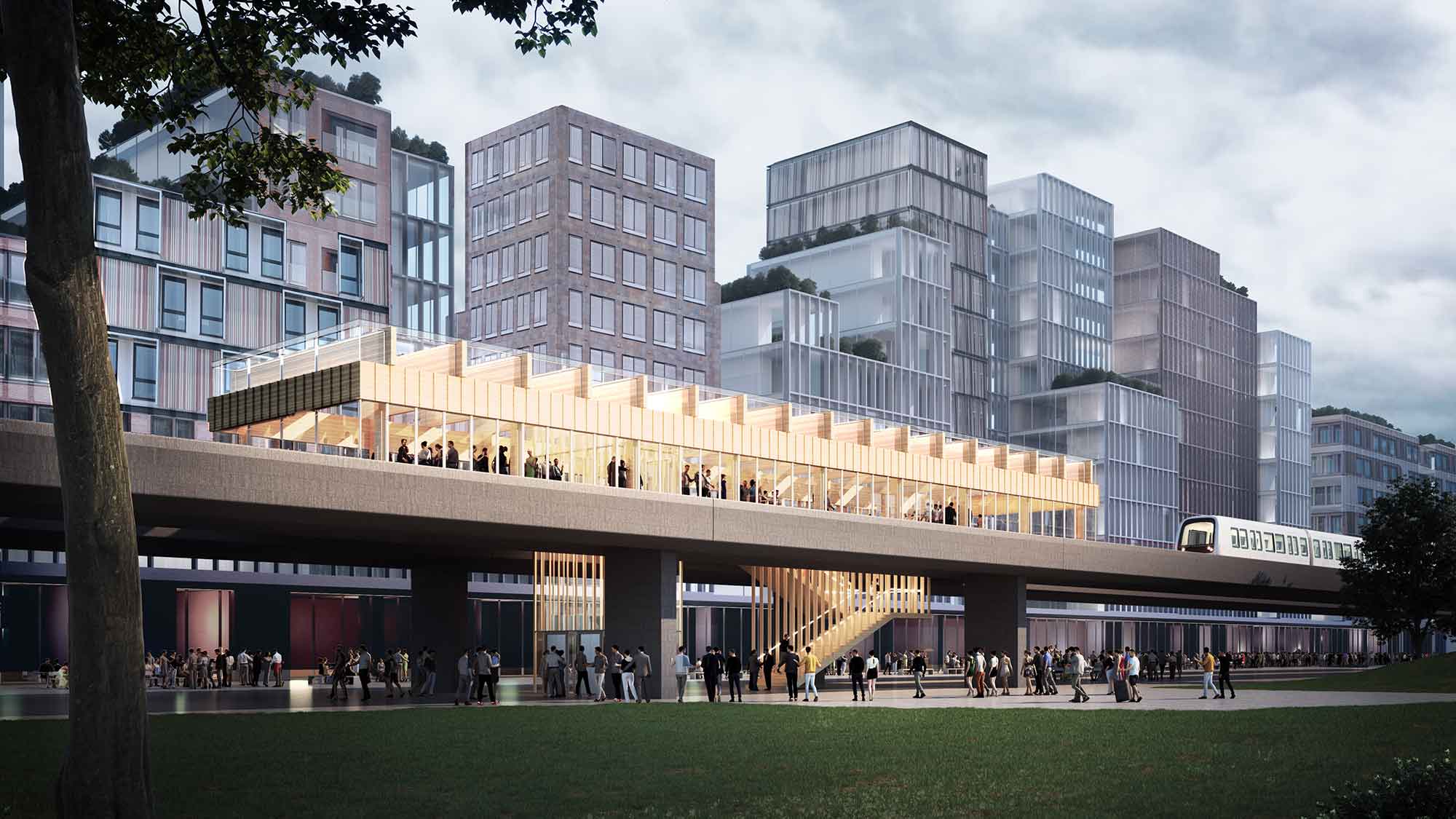 Timber rail station design
