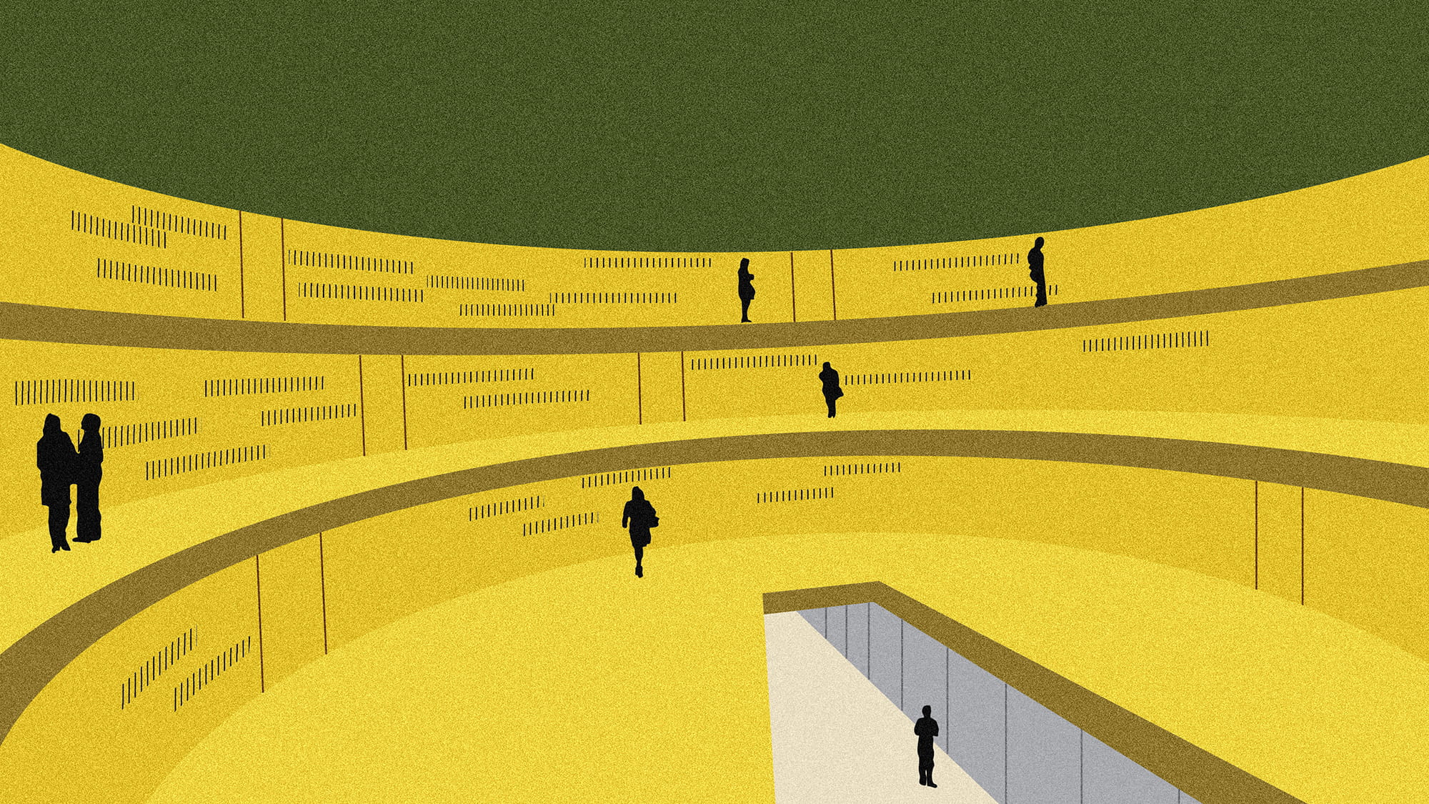 Illustration of a train station design