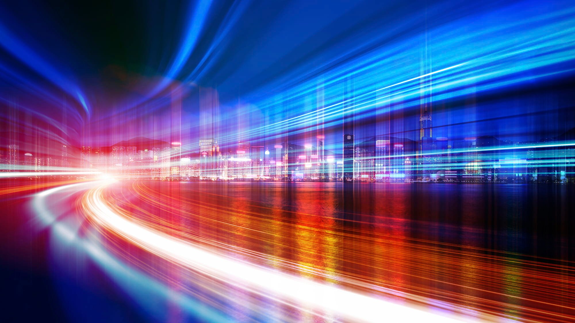 Abstract speed motion in city street