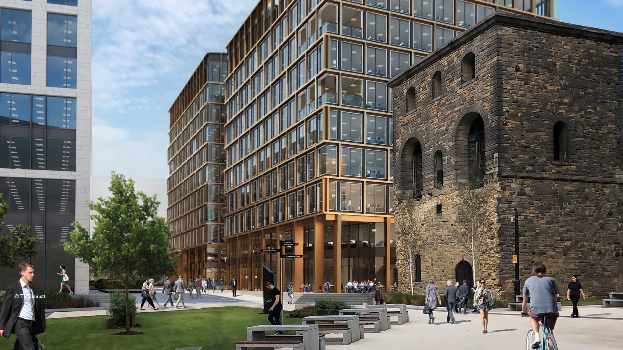 11 & 12 Wellington Place render. Credit TP Bennett