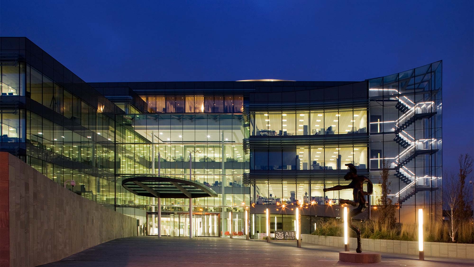 Arup was appointed to design a major intervention to the rear of the existing bank centre campus at AIB bank. Photo: Gerry O'Leary 