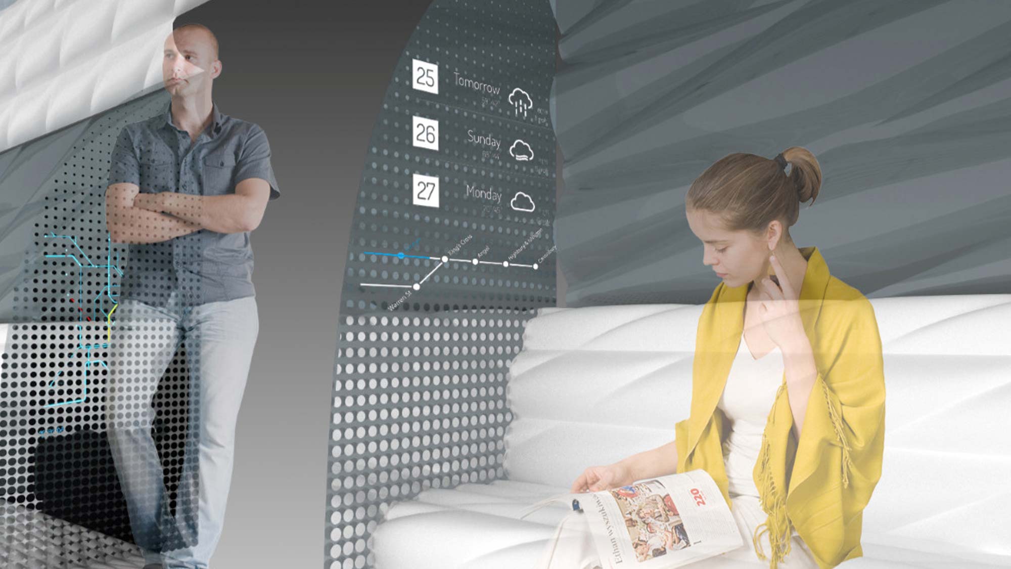 People waiting at a station