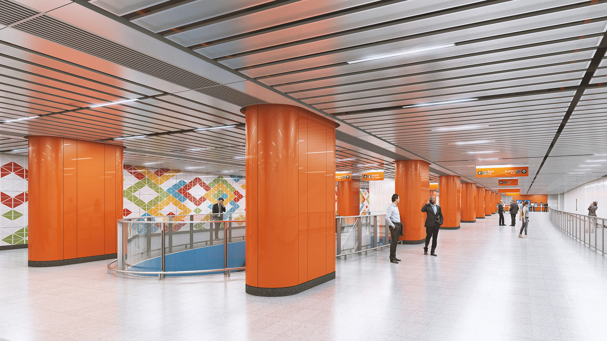 Rendering of the Bangkok MRT Orange Line