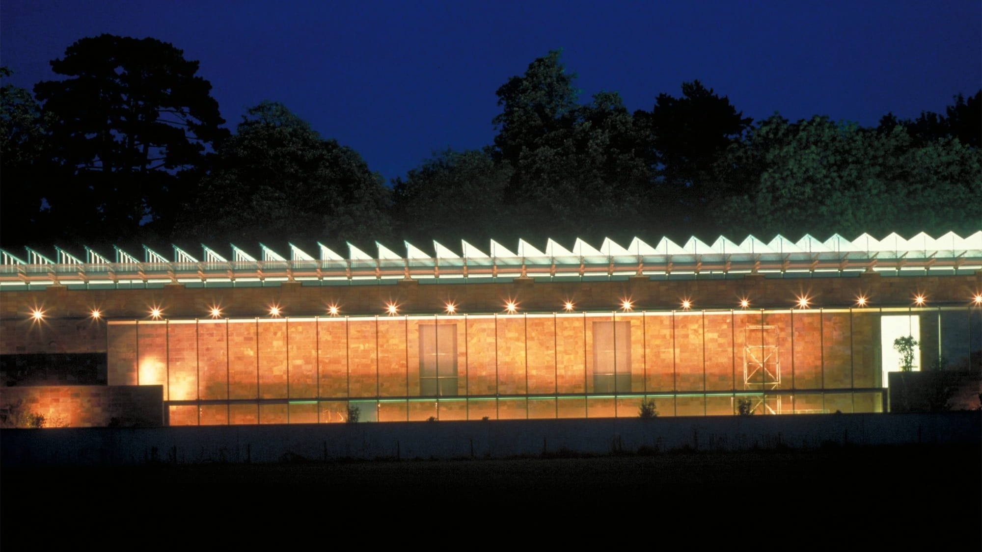 Beyeler Art Gallery by night. Photo: Michael Denance