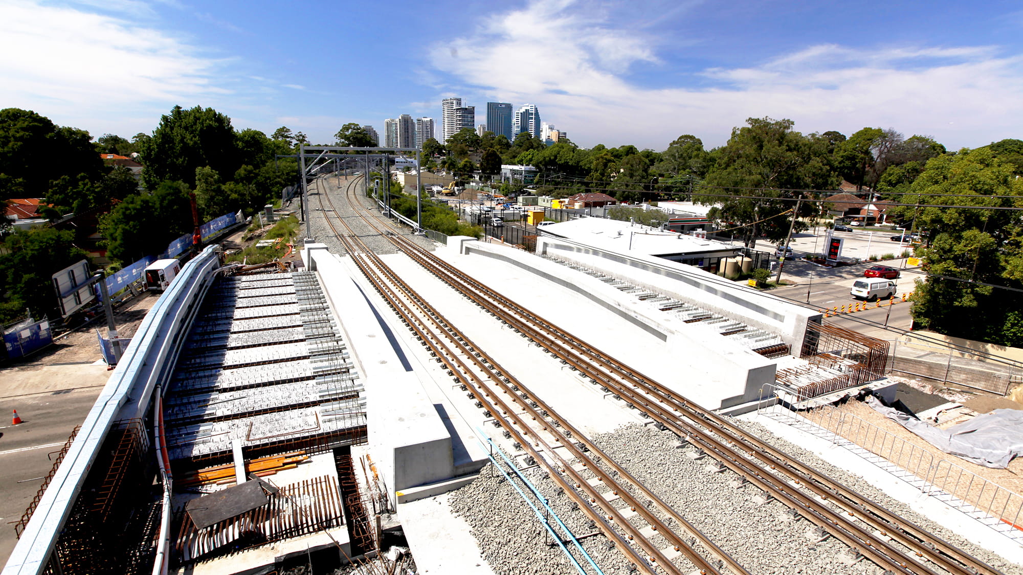 Construction of rail line