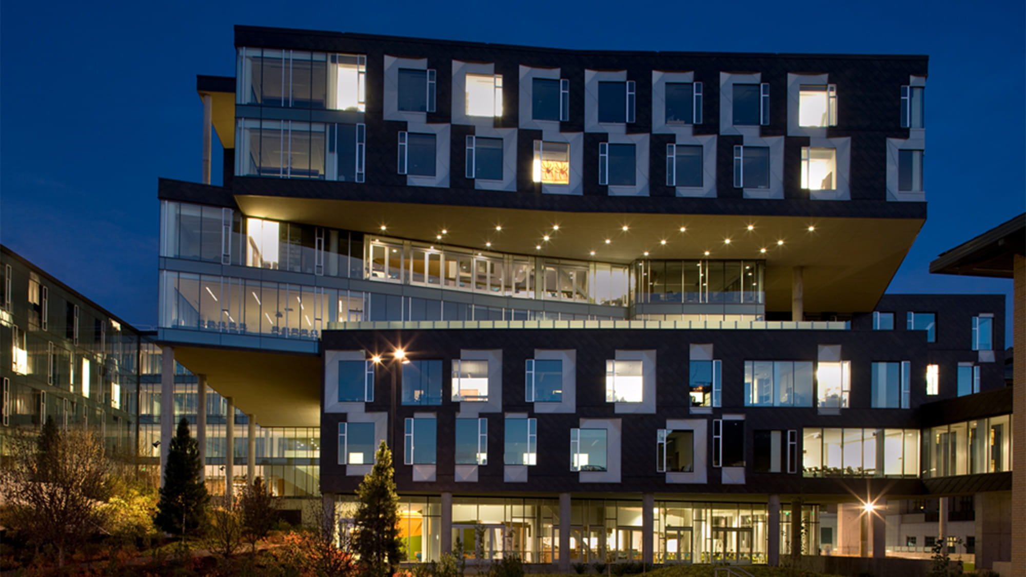 CMU School of Computer Science at night