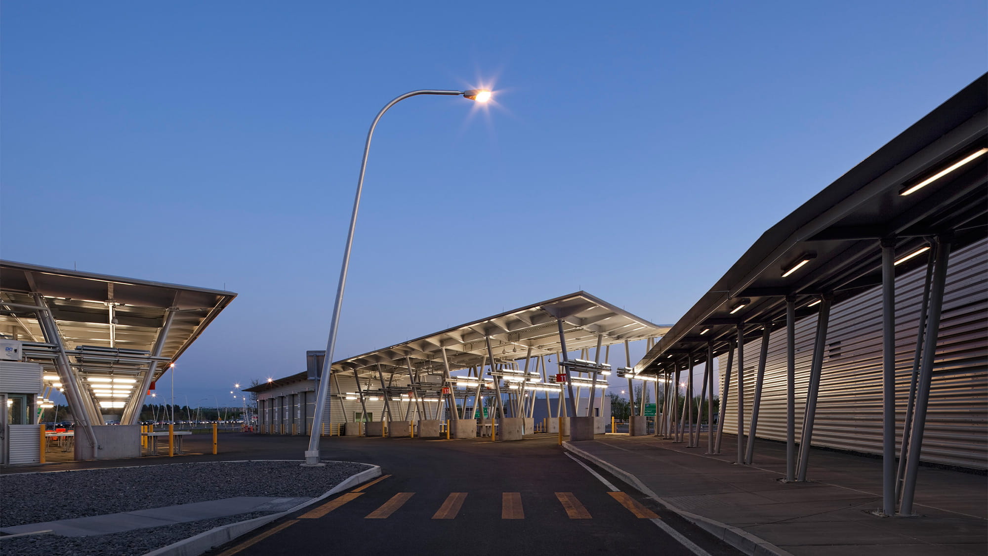 Port of Entry at twilight