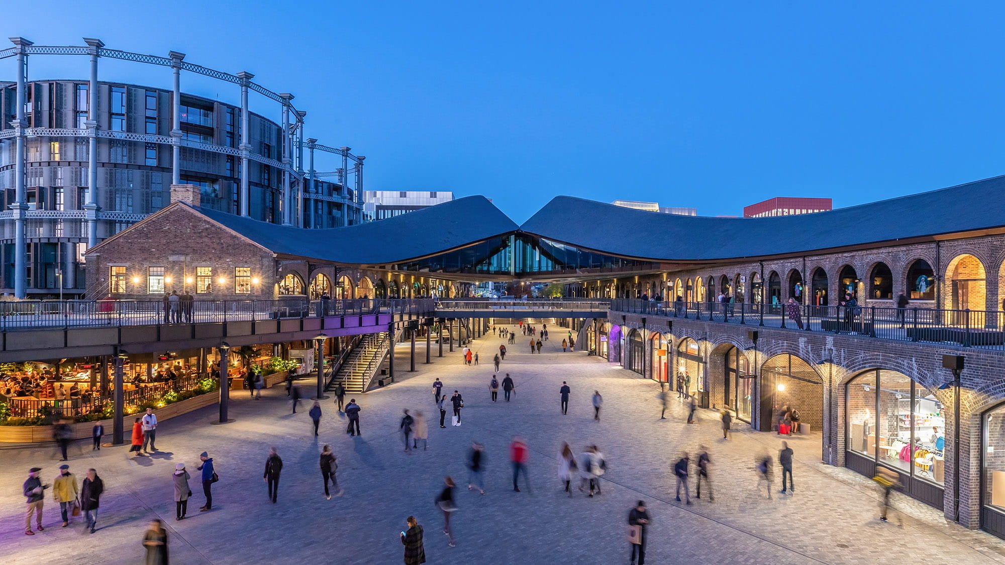 Coal drops yard at night