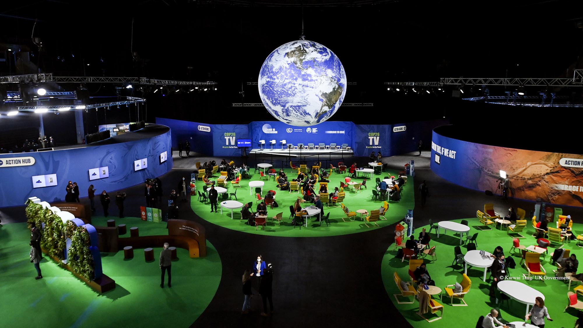 The action zone and globe. Credit Karwai Tang UK Government