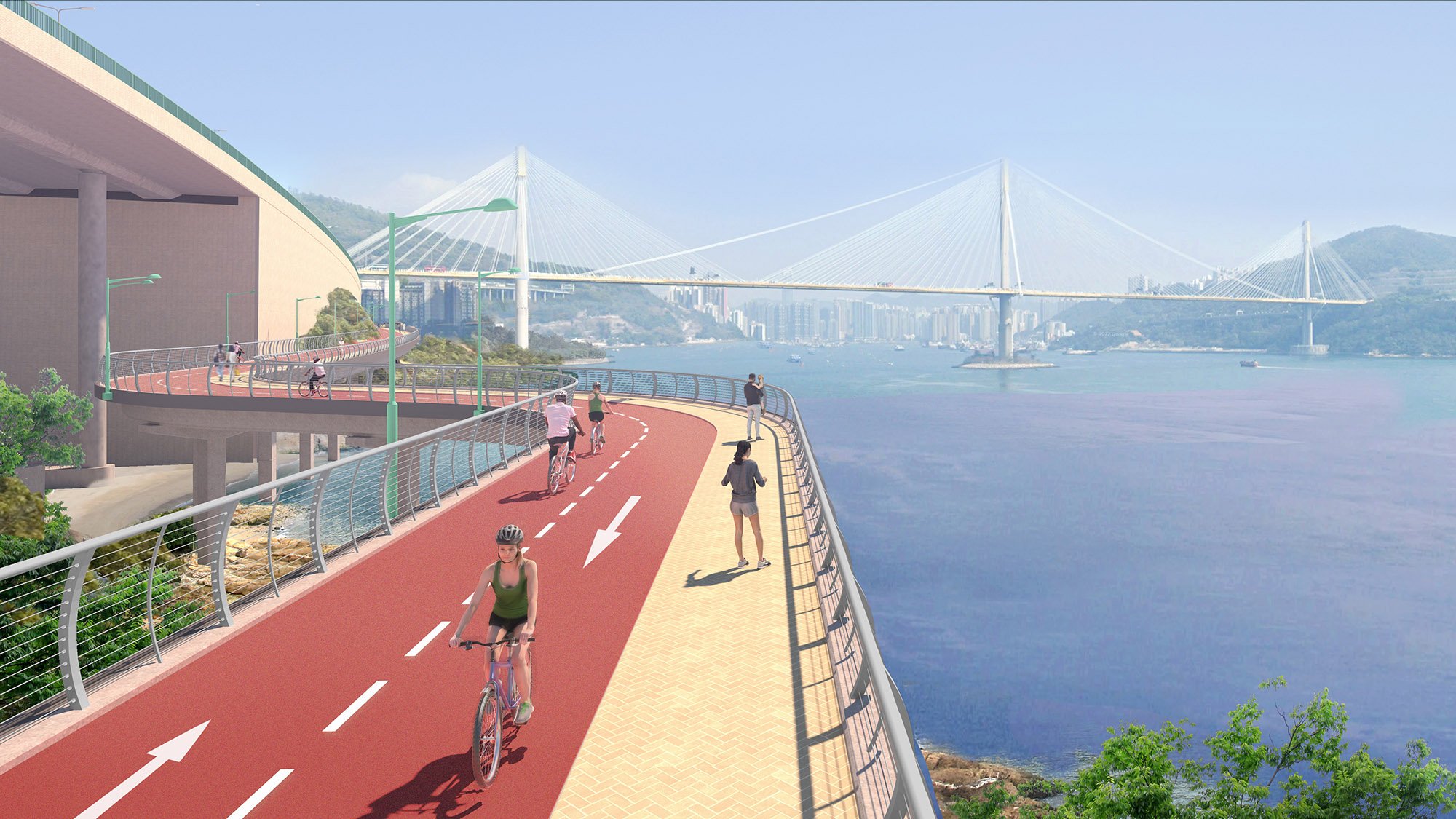Cycle track between Tsuen Wan and Tuen Mun