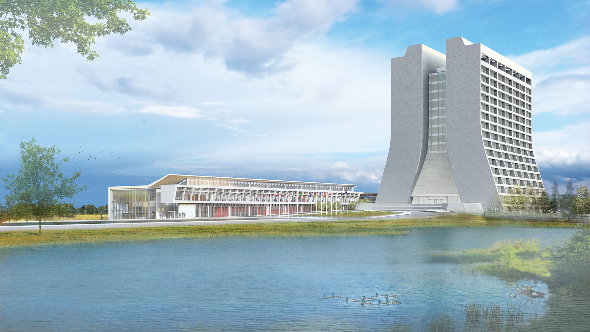 Exterior rendering of Fermilab's IERC