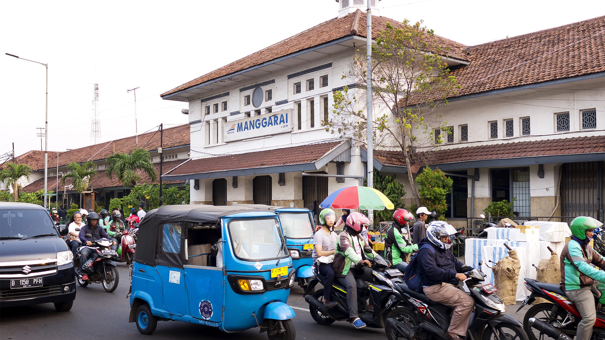 Manggarai Station is one of the busiest stations of the rail network studied 