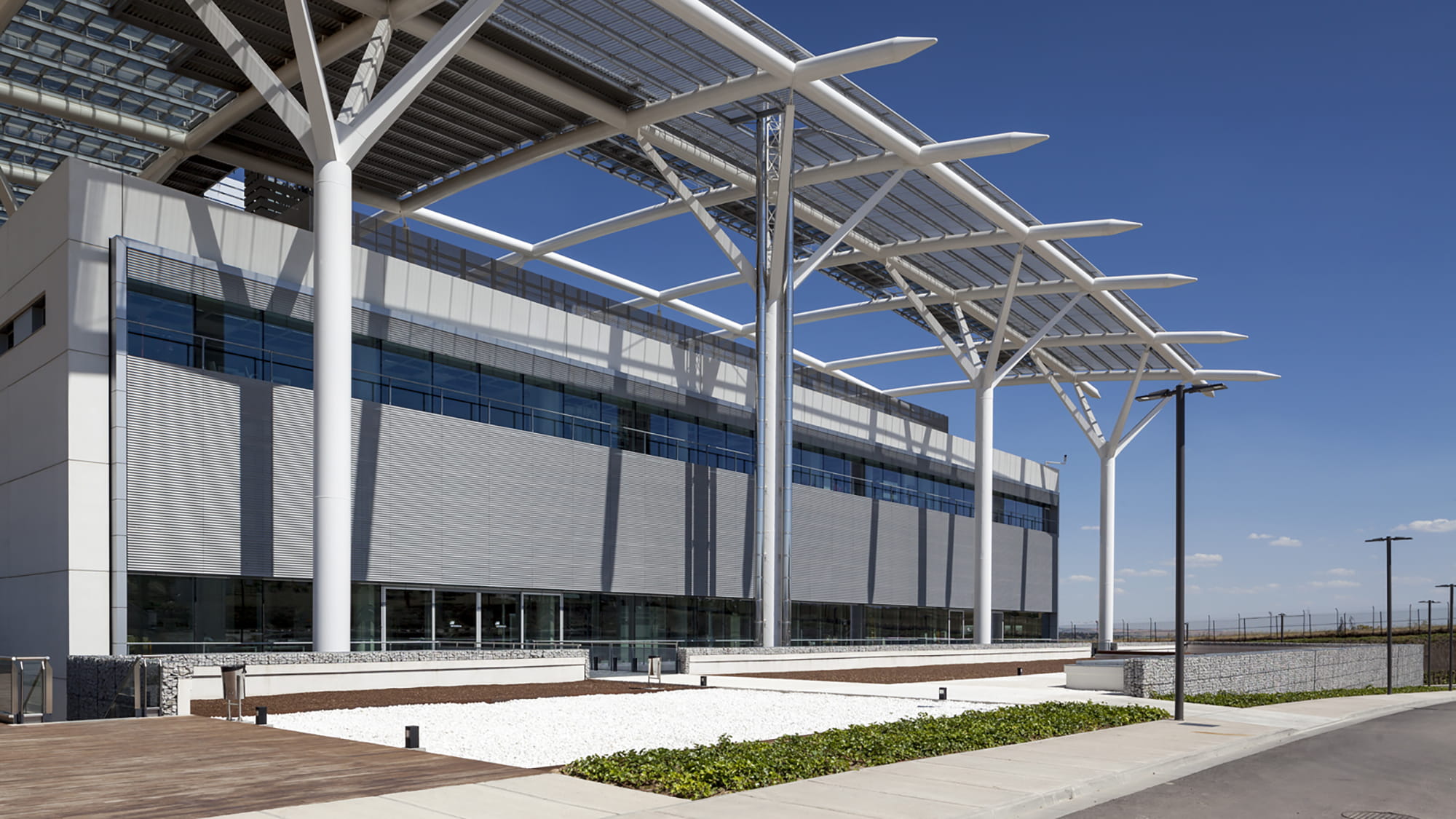 Front view of the campus. Credit: Arup; ABAA; VOARQ