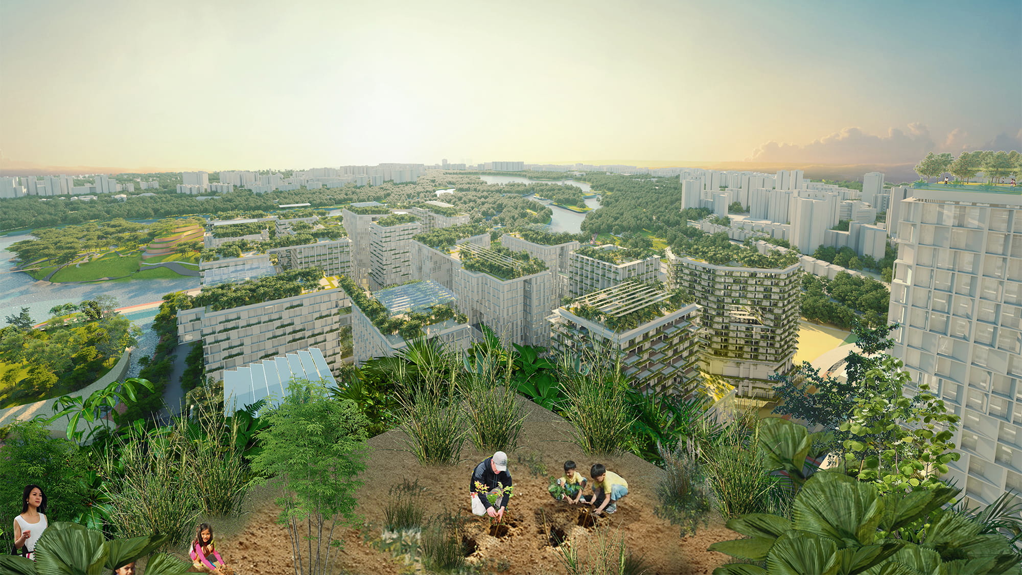 Jurong Lake District visualisation (c)KCAP/SAA/Arup/S333/Lekker 