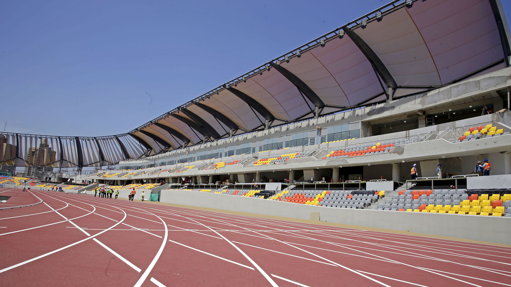 athletics stadium wind barrier