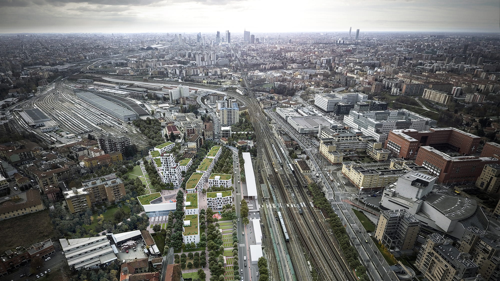 Bird eye view of the master plan