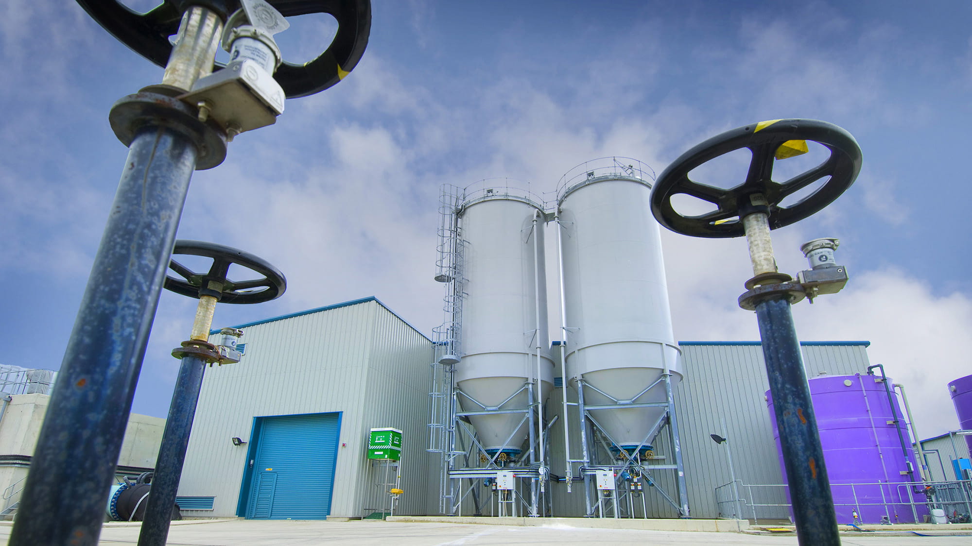 Front view of the Loftsome Bridge Water treatment works. Credit: Giles Rocholl Photography