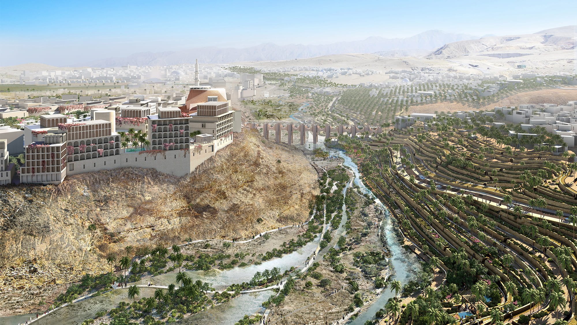 The Madinat al Irfan masterplan near Muscat, Oman.