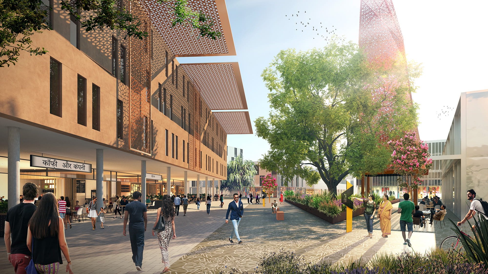 artist rendering of community plaza