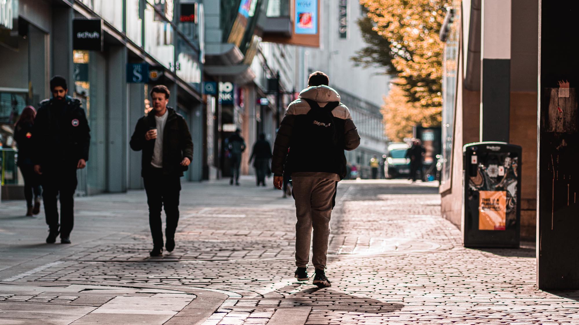 Pedestrians in Manchester. Josh Taylor
