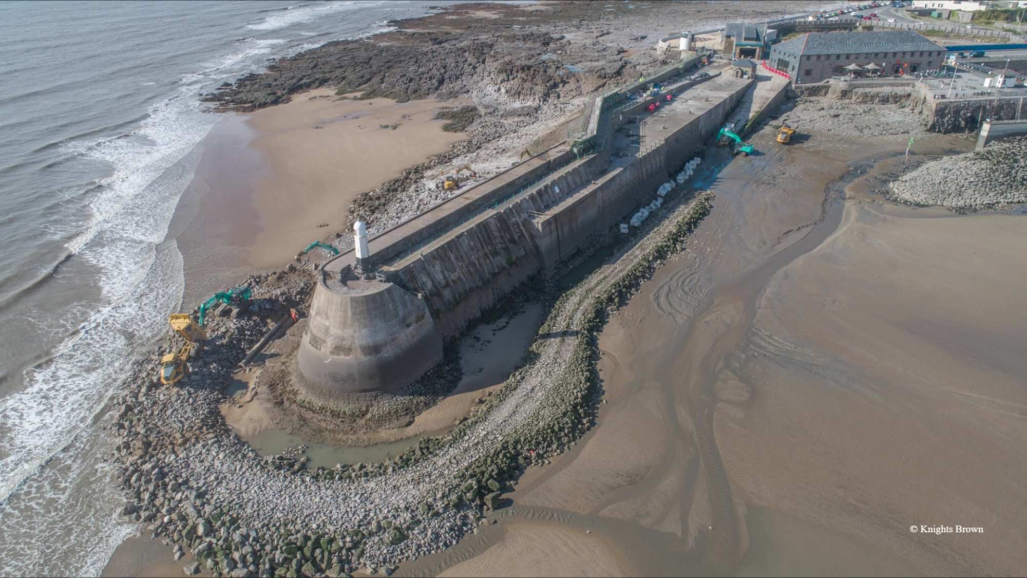 Western Breakwater during construction