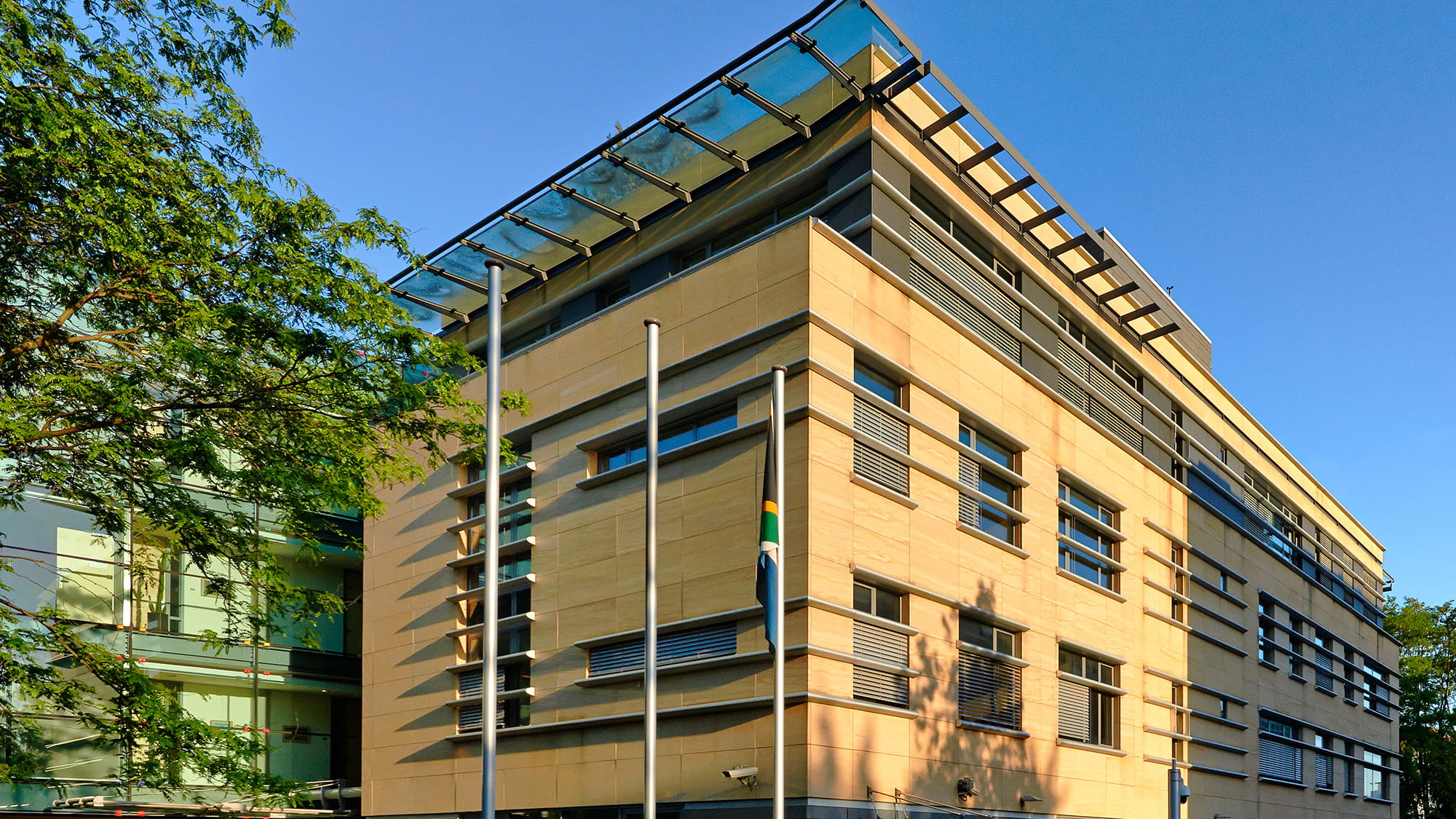 Front view of South African Embassy. Credit: Ulrich Rossmann 