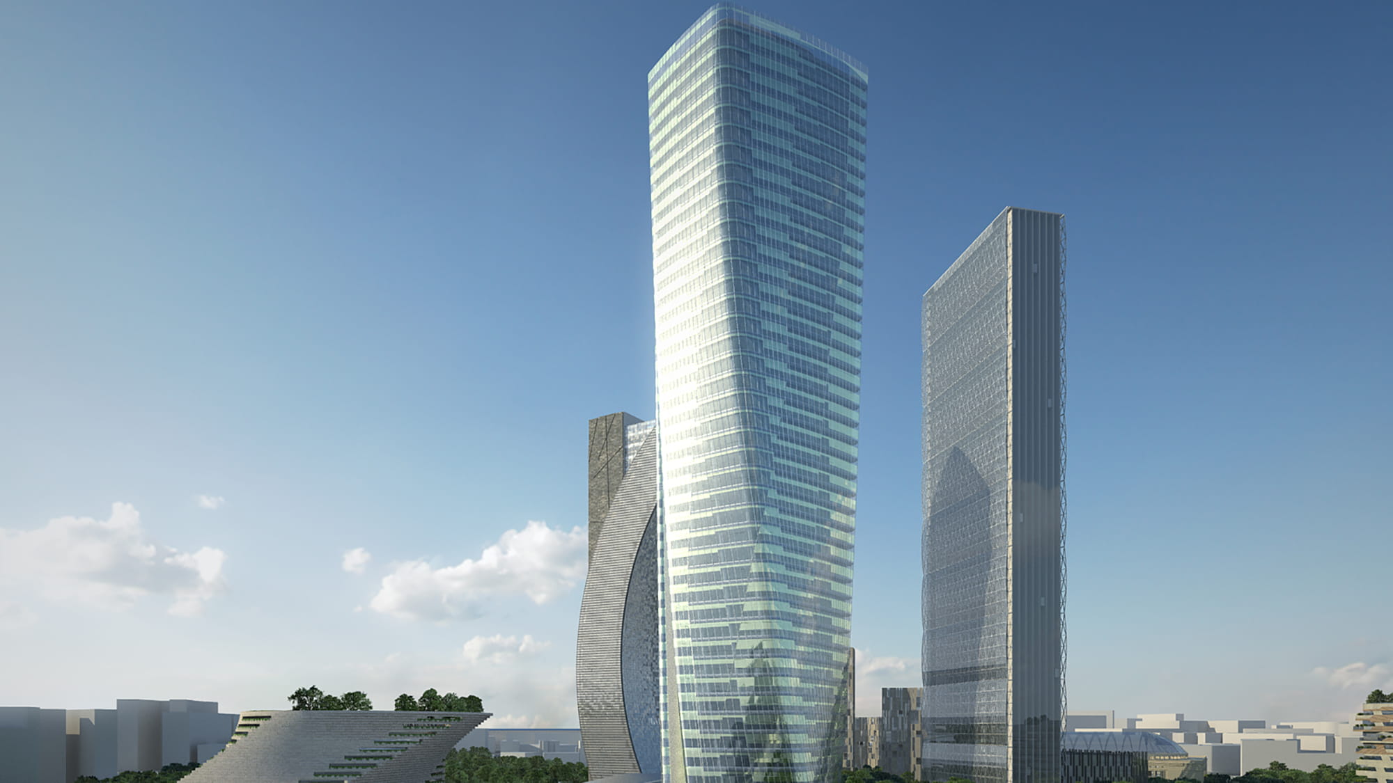 Render of Hadid Tower. Credit: Arup.