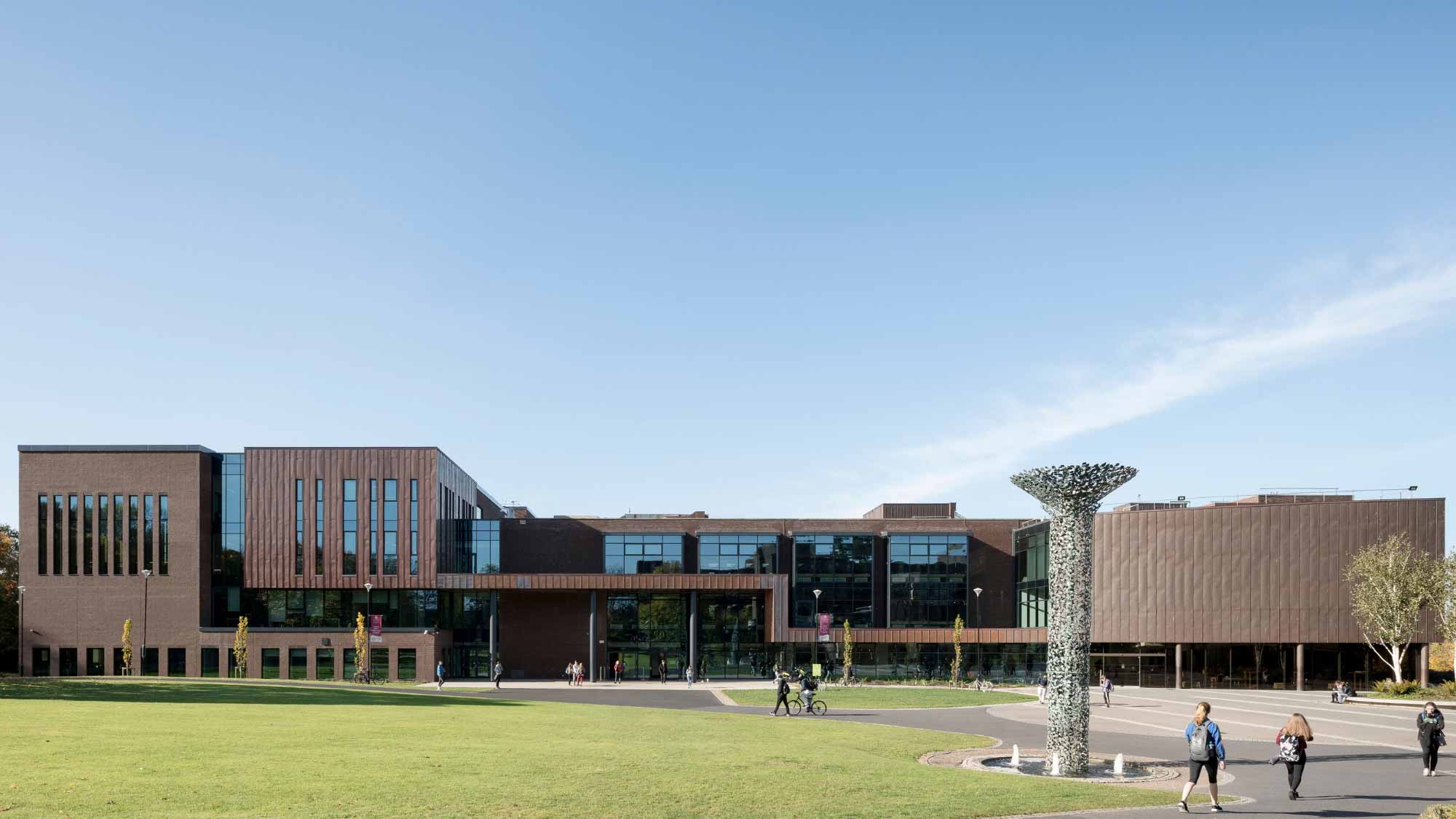External shot of the front of the Glucksman Library building.