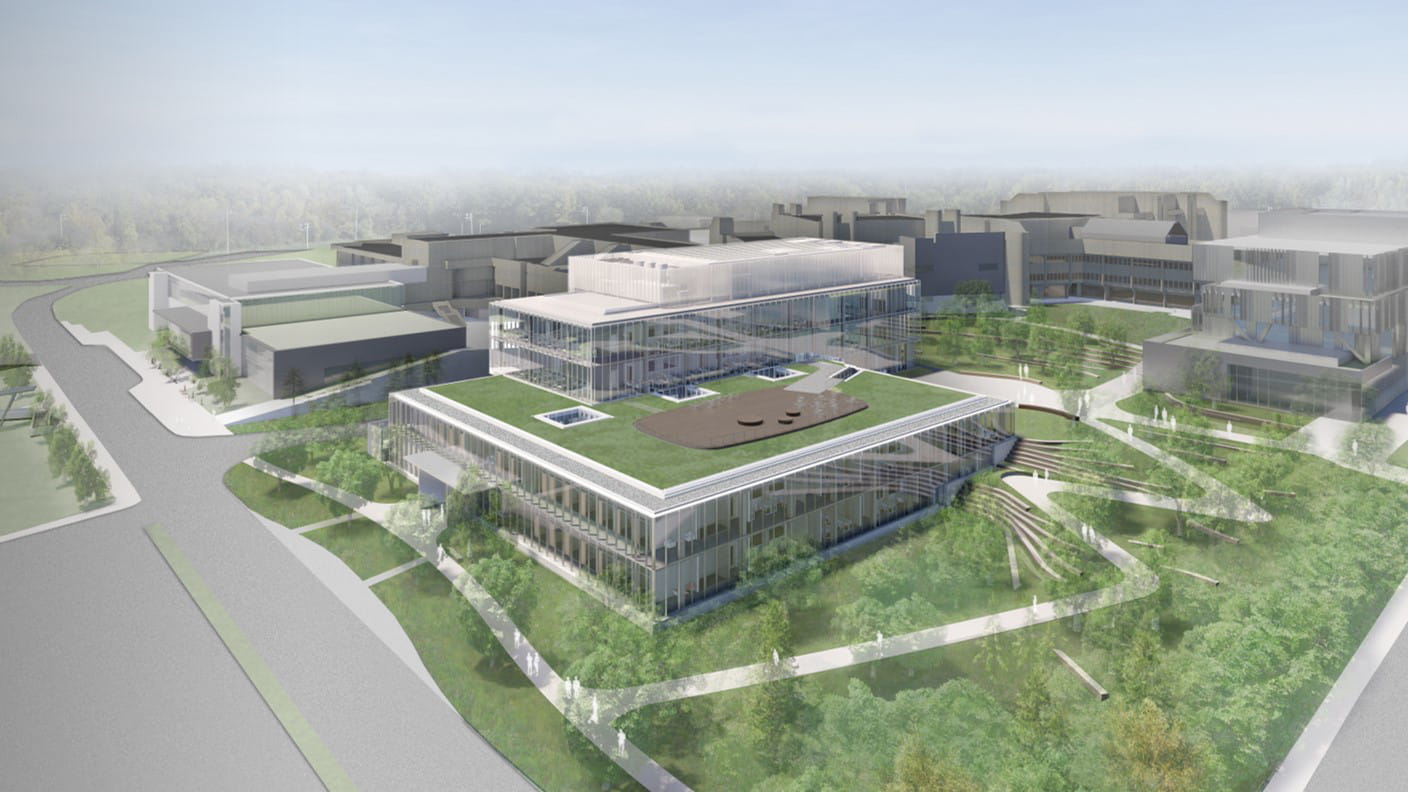 Aerial rendering of UTM Centre for Medicinal Chemistry