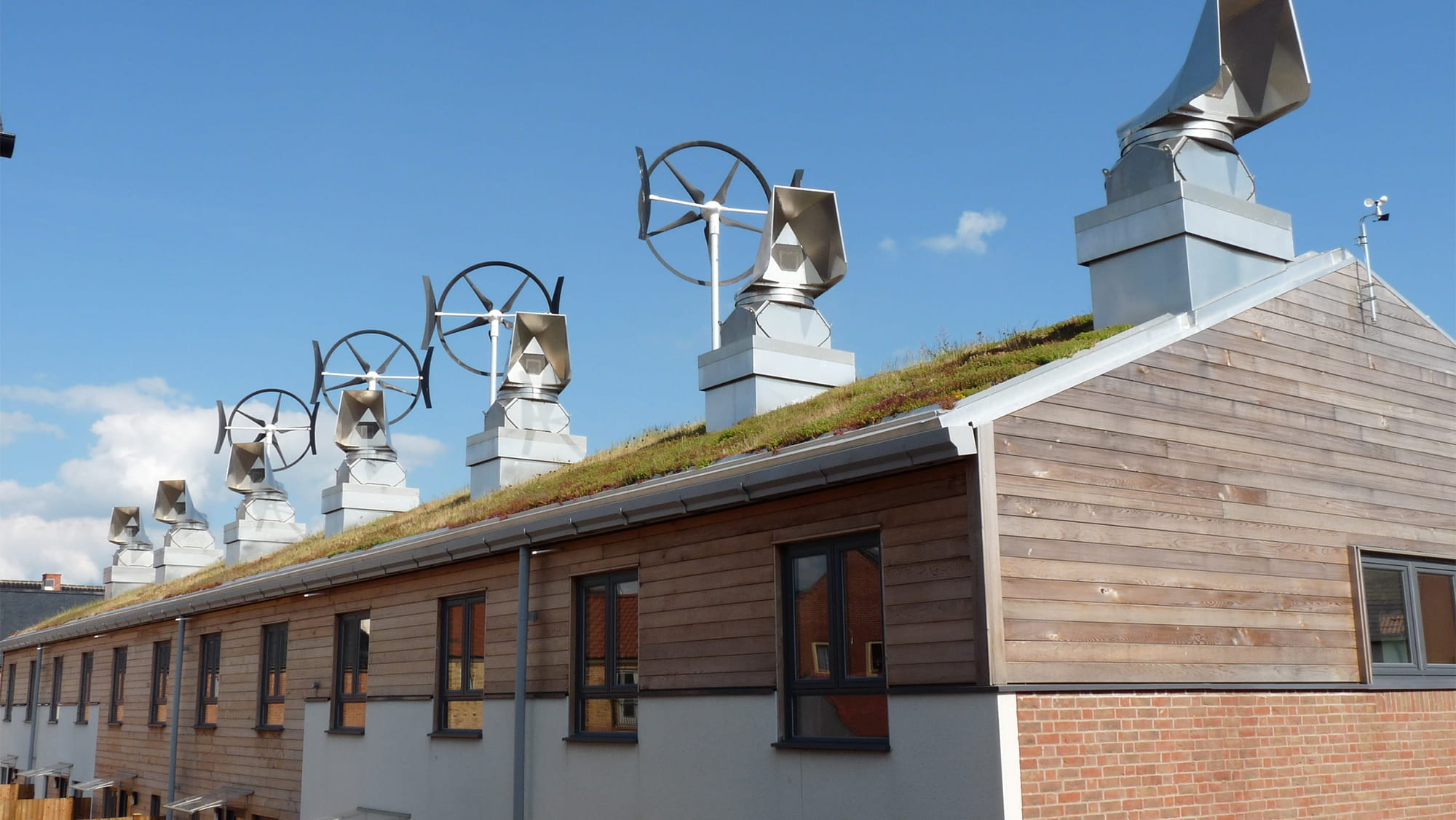 The Upton square sustainable housing applies sustainable materials selection and ‘ultrasustainable’ principles and technologies. Image: Mike Rainbow, Arup