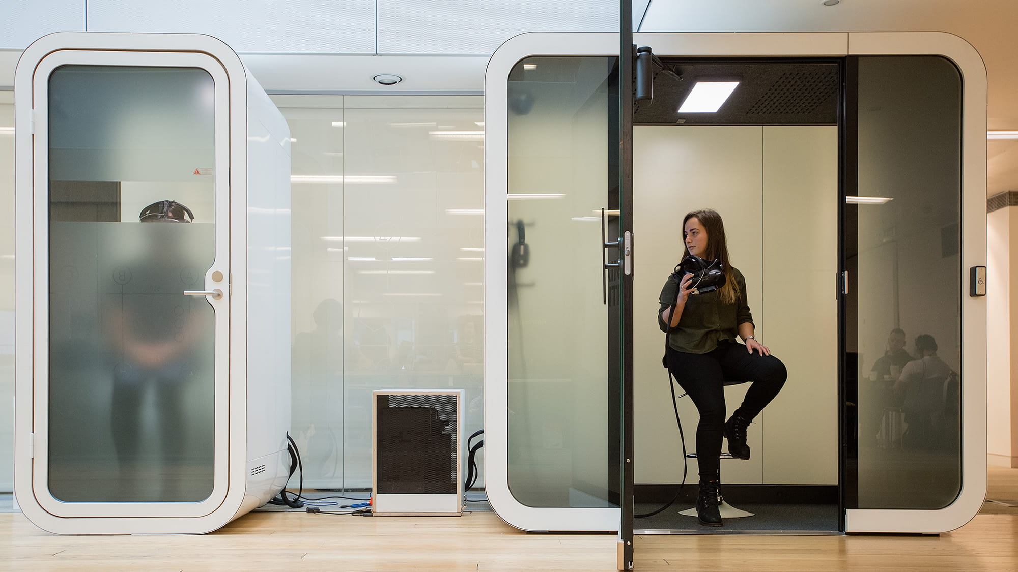 Virtual Reality Soundbooths in action