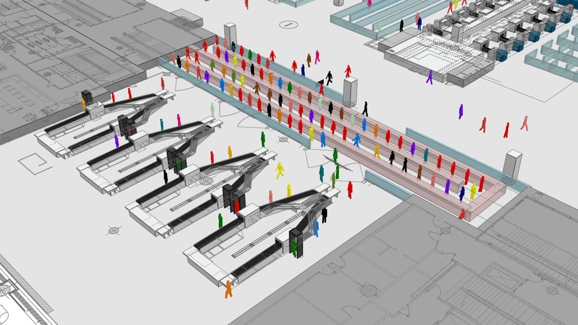 Security lanes Warsaw Chopin Airport