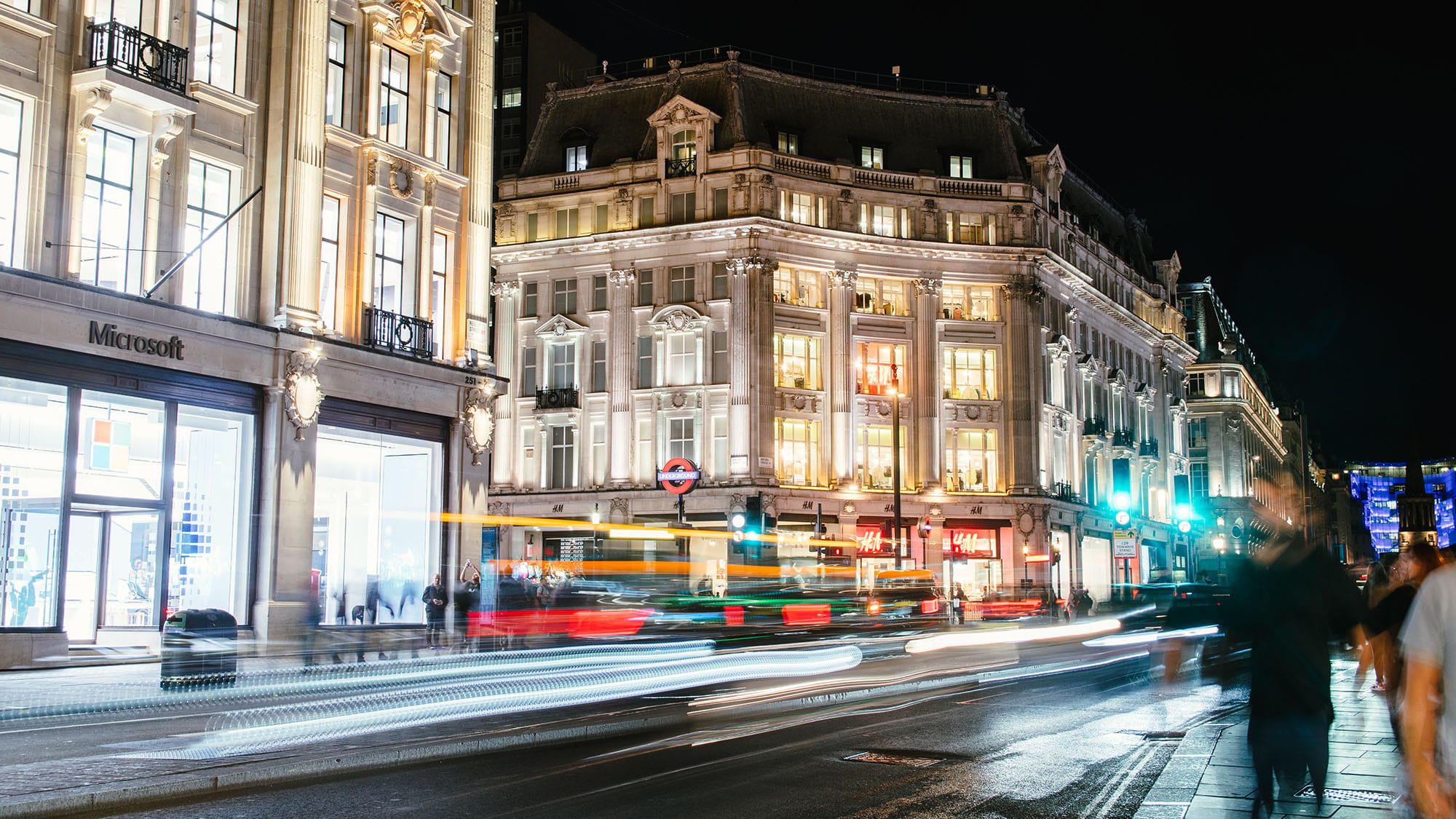 Oxford street at night