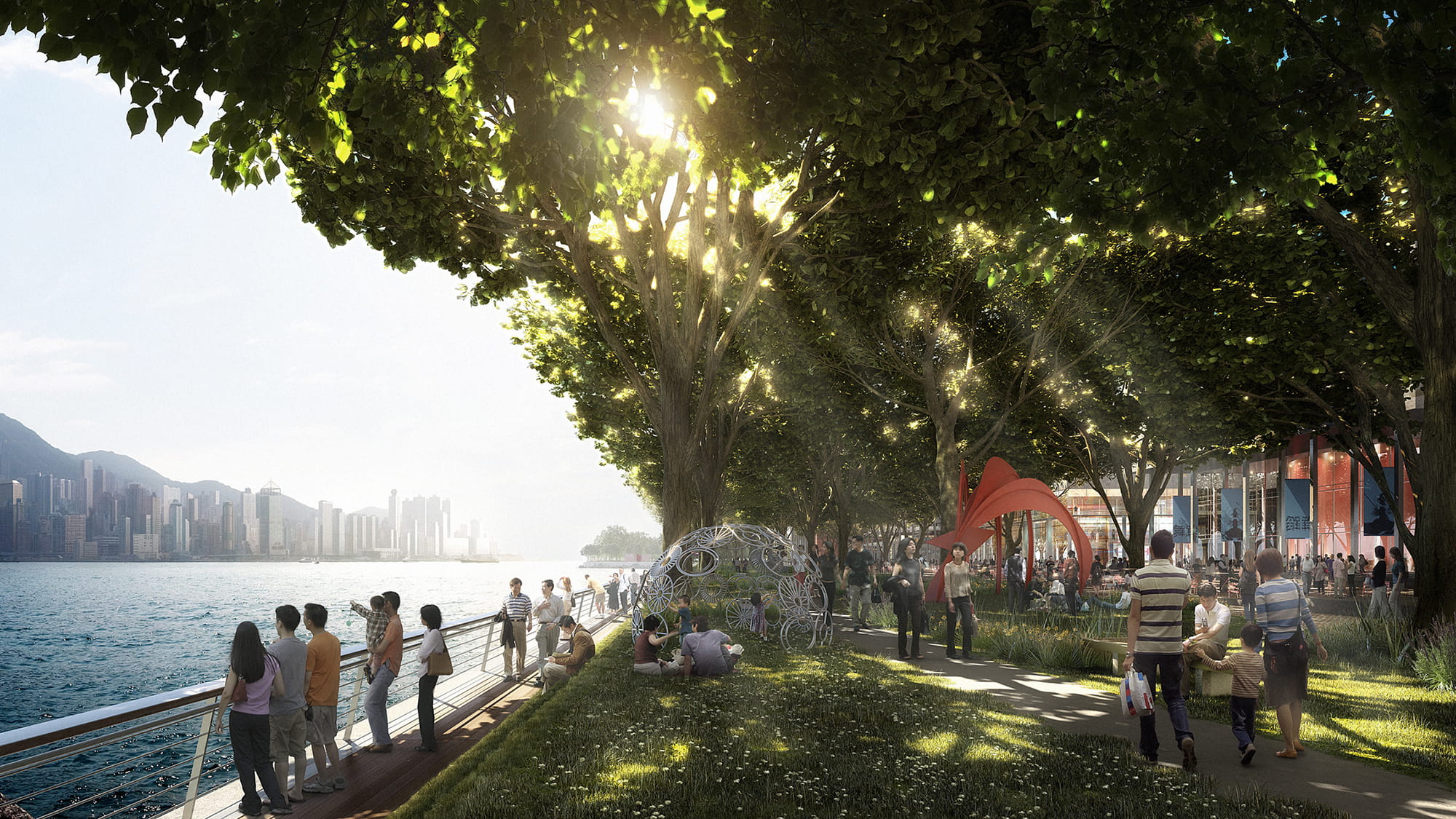 Conceptual Plan for West Kowloon Cultural District (c) Foster + Partner