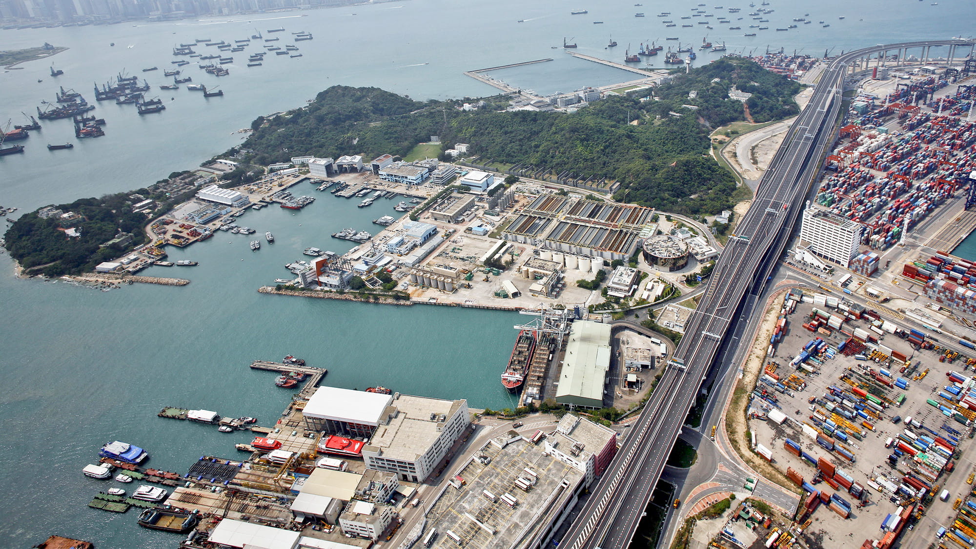 Aerial view of the transfer station. Credit: Arup